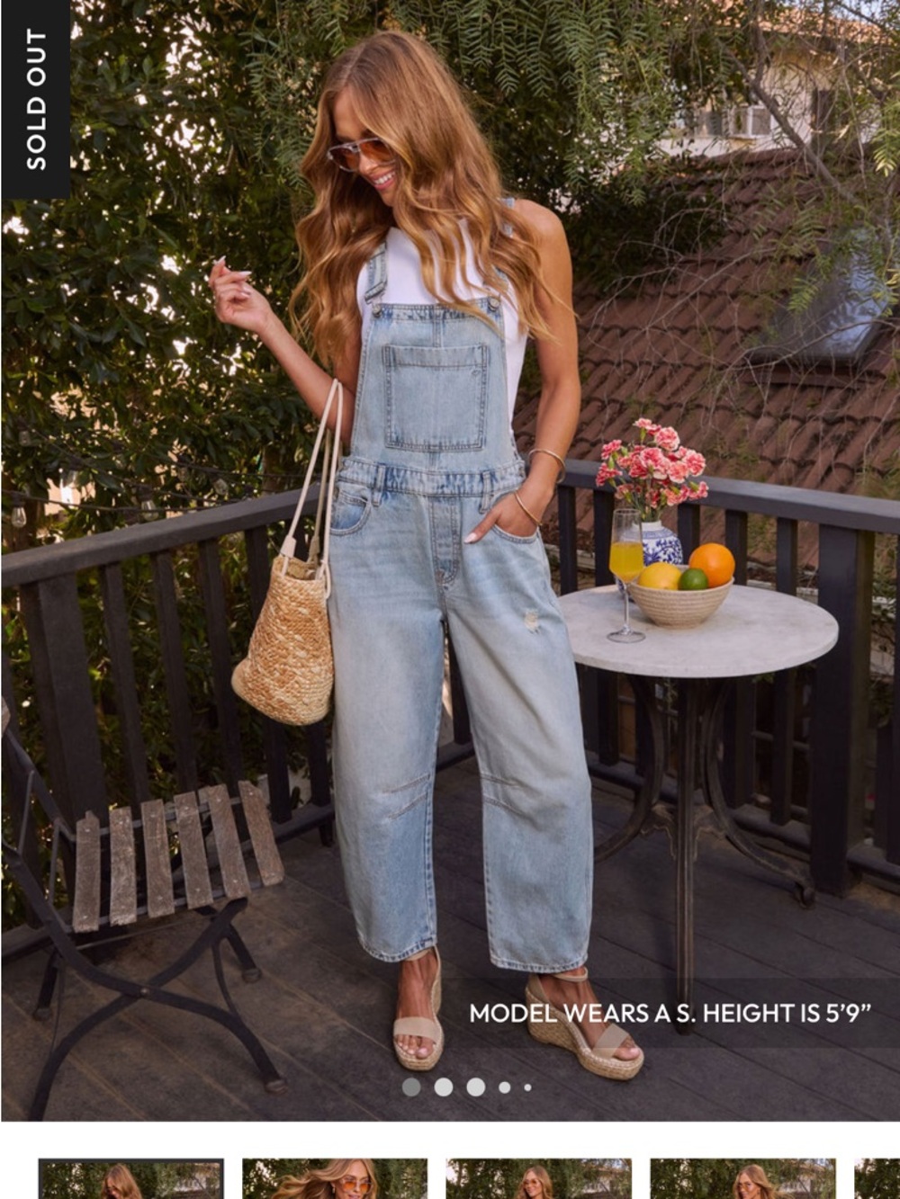 Vici Tavy Barrel Denim Overalls
